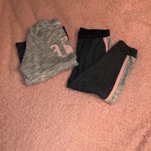 (girls) sweat pants and sweatshirt set